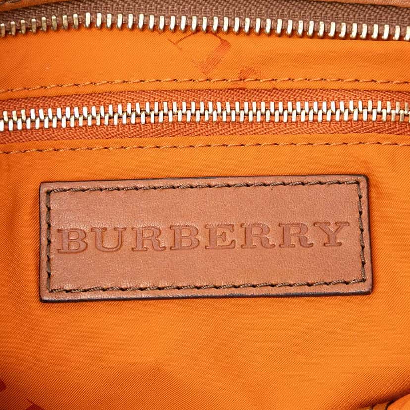 Burberry Mega Check Canvas and Leather Belted Crossbody Brown Canvas Good condition - Box View