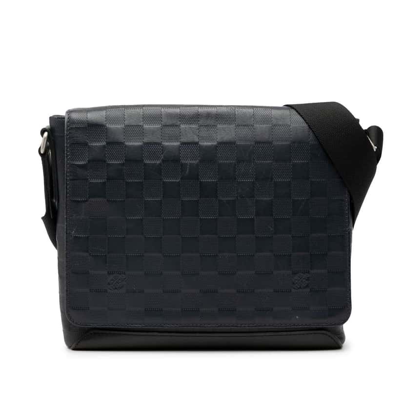 Louis Vuitton Damier Infini District PM Blue Leather Very good condition - Front View