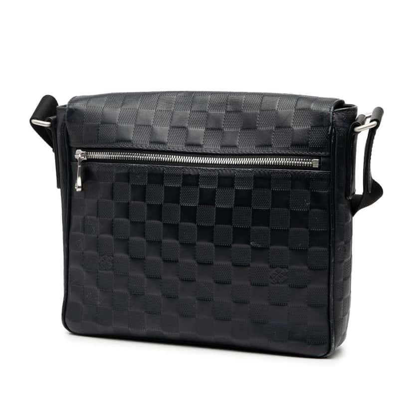 Louis Vuitton Damier Infini District PM Blue Leather Very good condition - Back View
