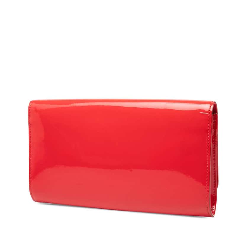 Louis Vuitton Vernis Louise Clutch Red Leather Good condition - Back View