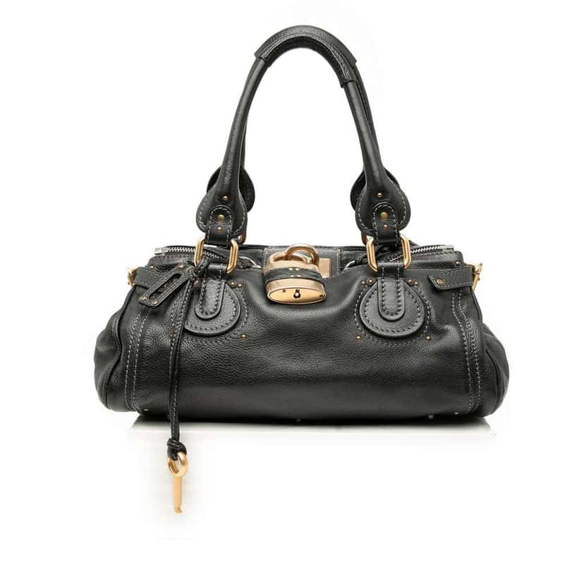 Chloé Leather Paddington Handbag Black Leather Good condition - Front View