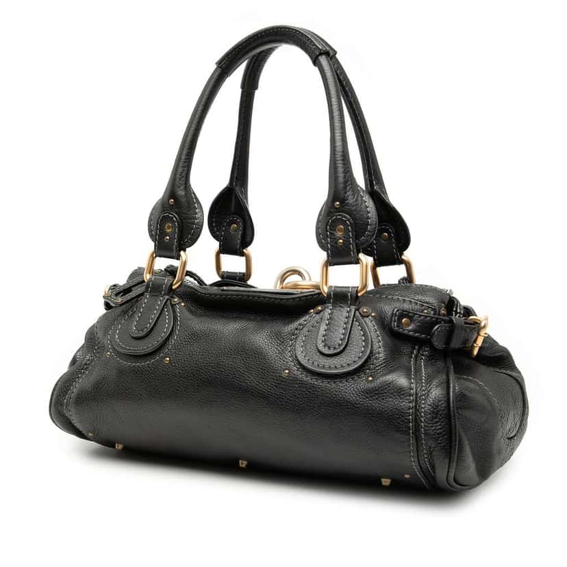 Chloé Leather Paddington Handbag Black Leather Good condition - Back View