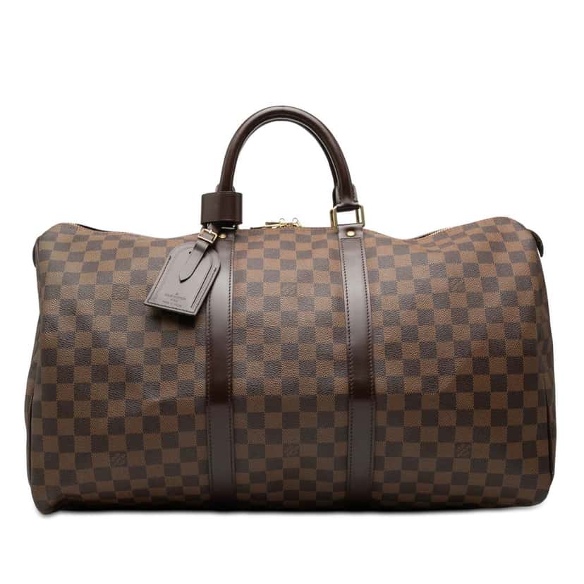 Louis Vuitton Damier Ebene Keepall 50 Brown Very good condition - Front View