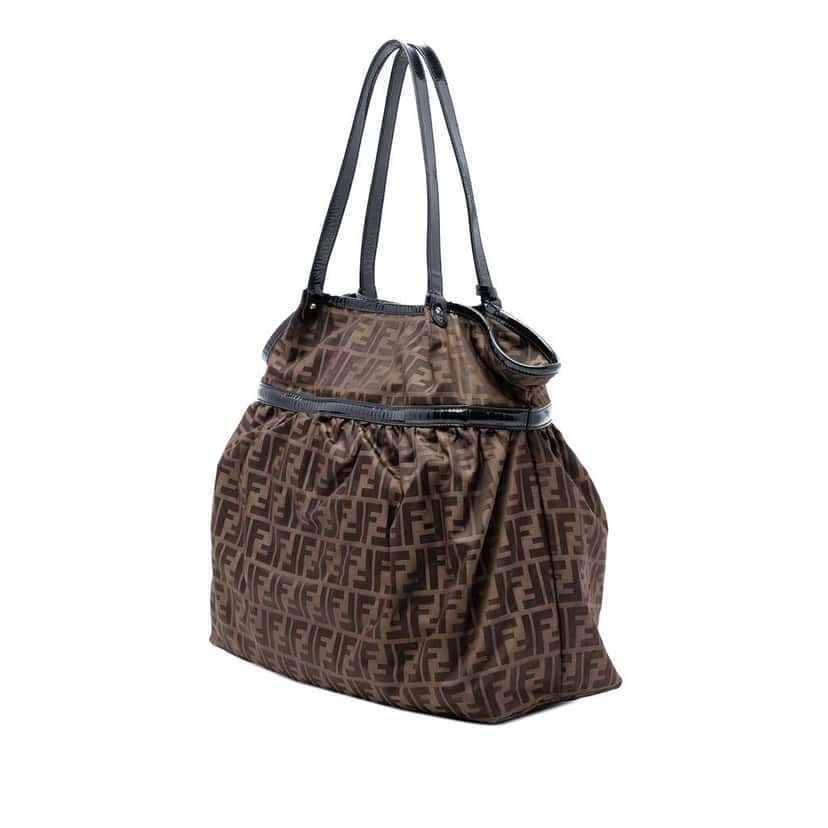 Fendi Zucca Canvas Chef Tote Brown Canvas Good condition - Back View