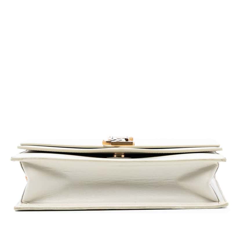 Saint Laurent Medium Leather Monogram Sulpice Crossbody White Leather Very good condition - Inside View