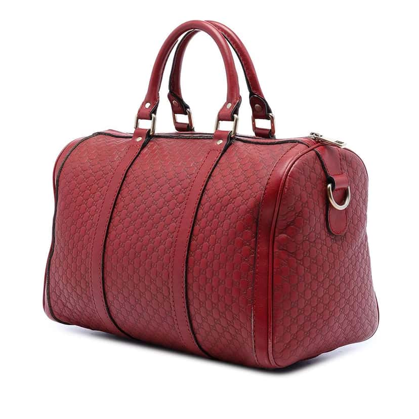 Gucci Microguccissima Joy Boston Bag Red Leather Good condition - Back View