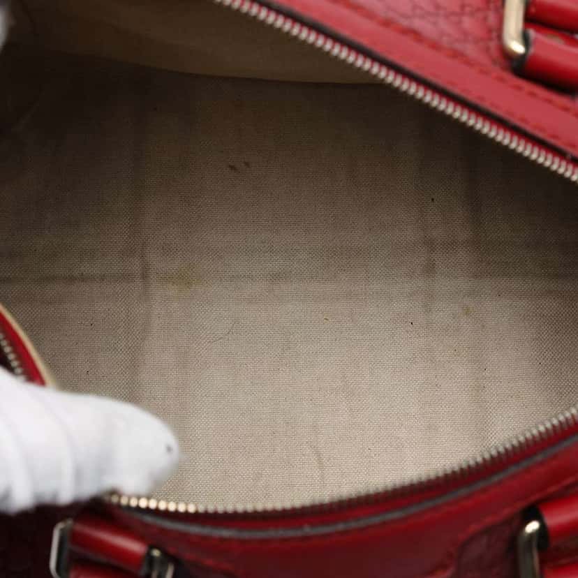 Gucci Microguccissima Joy Boston Bag Red Leather Good condition - Model View