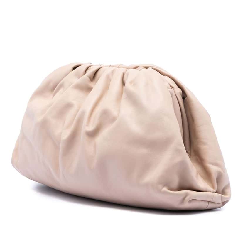 Bottega Veneta Lambskin The Pouch Brown Leather Good condition - Back View