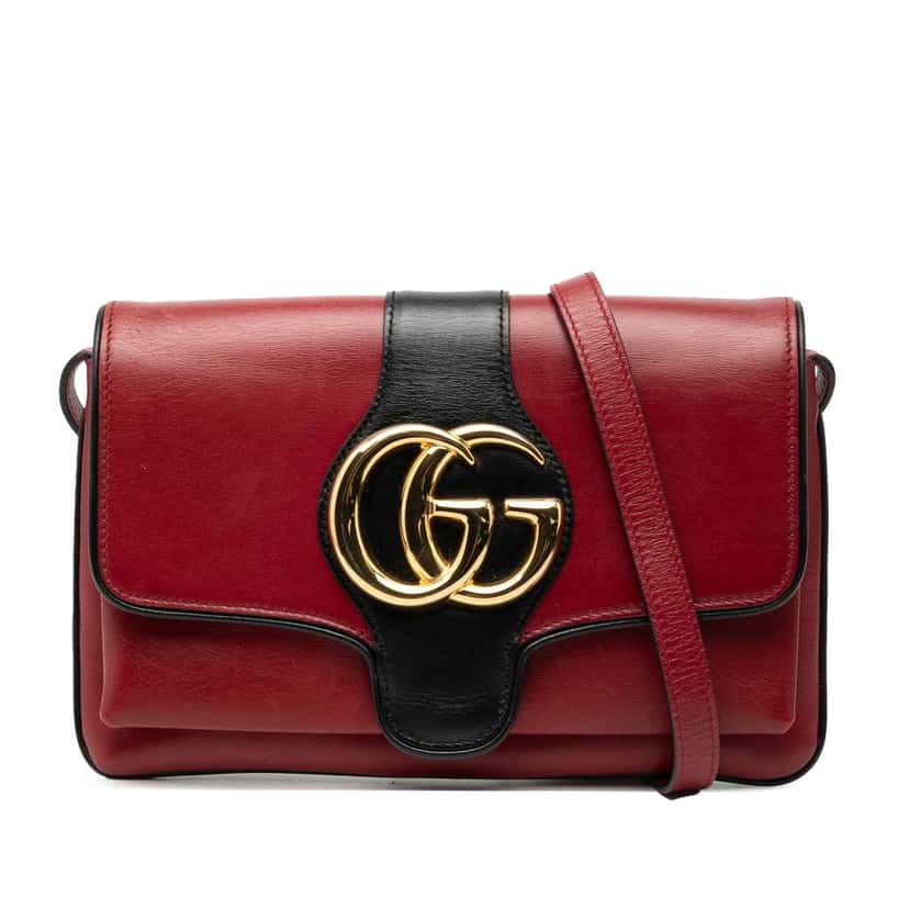 Gucci Small Bicolor Leather Arli Crossbody Red Leather Very good condition - Front View
