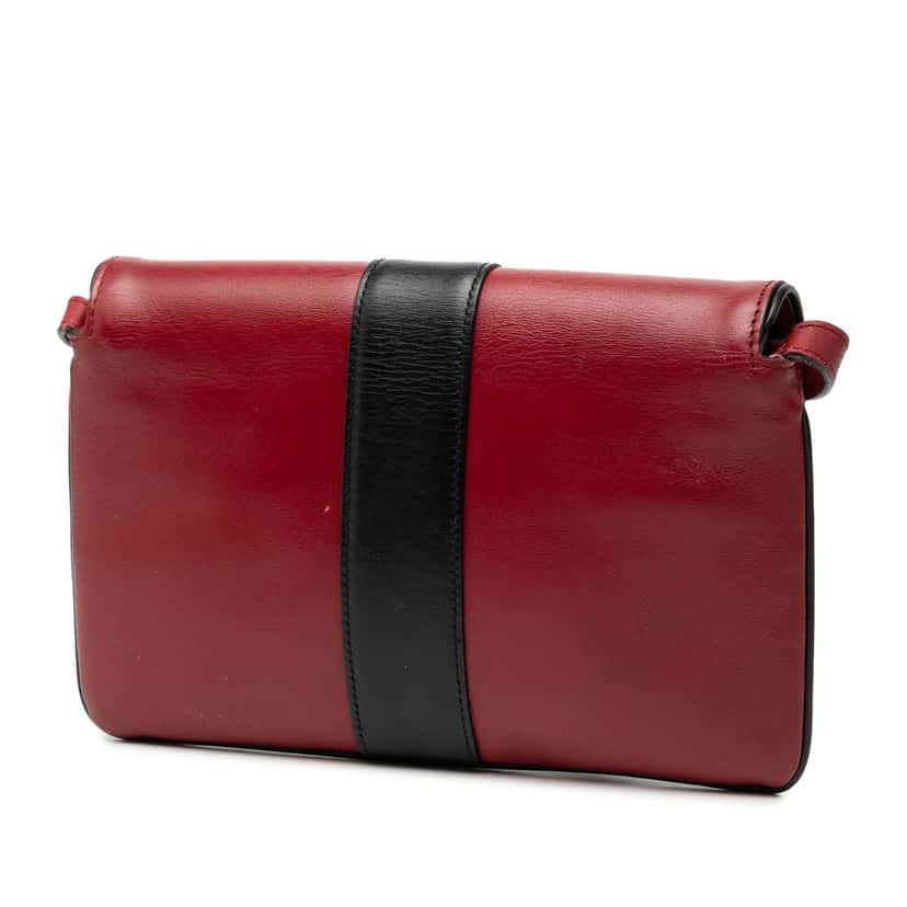 Gucci Small Bicolor Leather Arli Crossbody Red Leather Very good condition - Back View