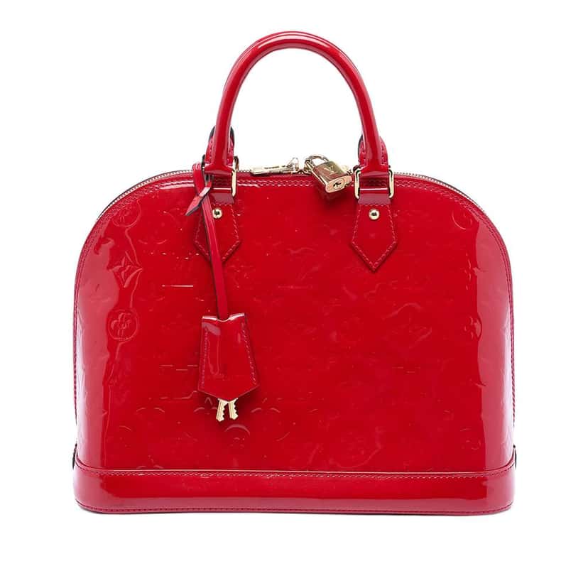 Louis Vuitton Monogram Vernis Alma PM Red Leather Good condition - Front View
