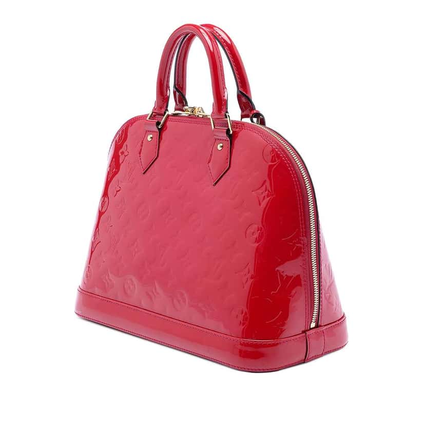 Louis Vuitton Monogram Vernis Alma PM Red Leather Good condition - Back View