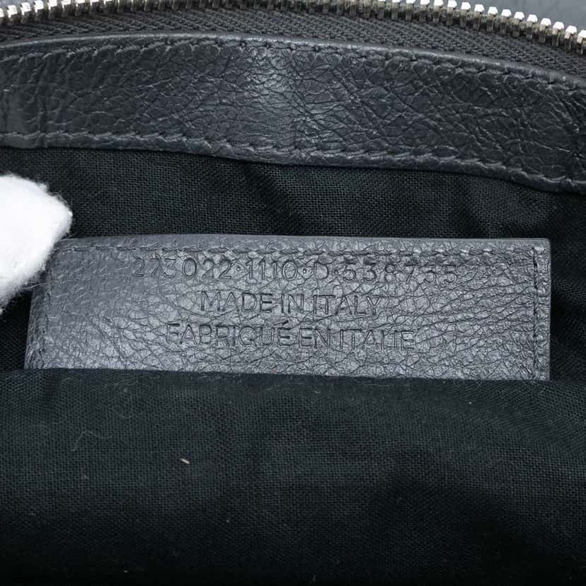 Balenciaga Lambskin Motocross Classic Clip M Clutch Grey Leather Very good condition - Box View
