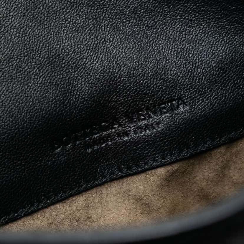 Bottega Veneta Nappa Intrecciato Belted Flat Tote Black Leather Good condition - Box View