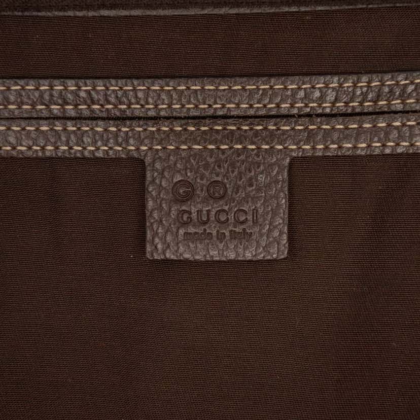 Gucci Medium GG Crystal Joy Boston Bag Brown Canvas Good condition - Box View