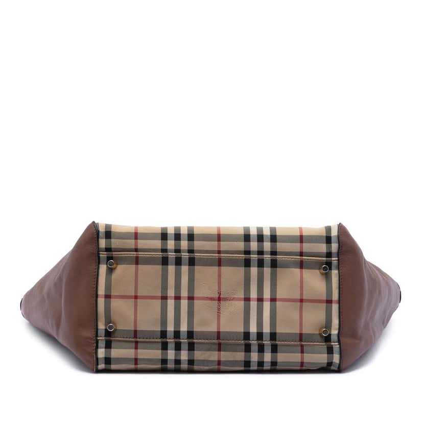 Burberry Small Haymarket Check Canvas and Leather Canterbury Tote Brown Canvas Very good condition - Inside View