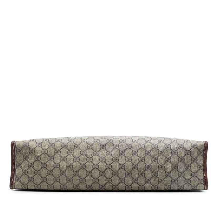 Gucci Large GG Supreme Web Loop Tote Brown Canvas Good condition - Inside View