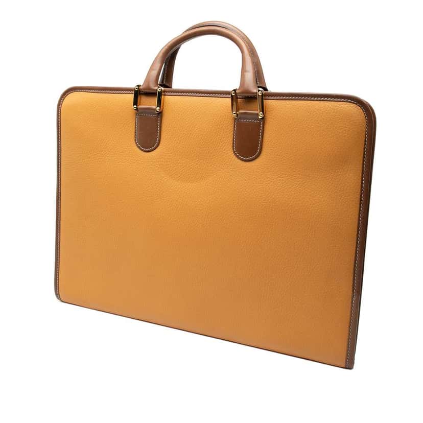 Loewe Leather Anagram Briefcase Brown Leather Good condition - Back View