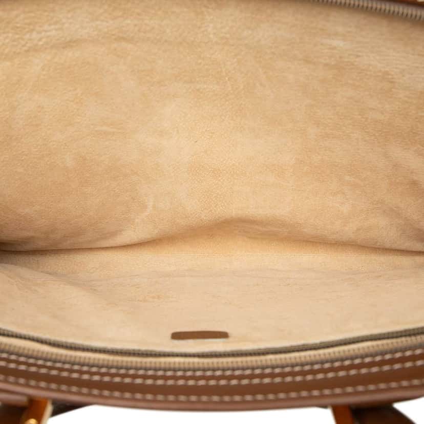 Loewe Leather Anagram Briefcase Brown Leather Good condition - Model View