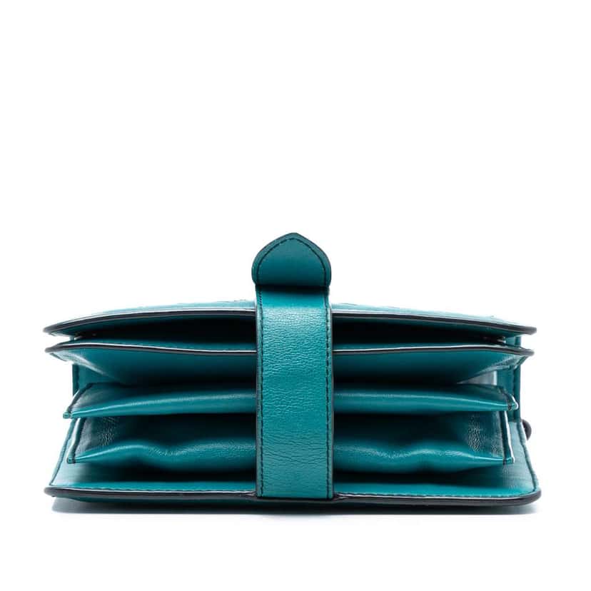 Bottega Veneta Mini Nappa Intrecciato Runway Shoulder Bag Blue Leather Very good condition - Inside View