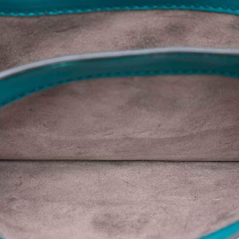 Bottega Veneta Mini Nappa Intrecciato Runway Shoulder Bag Blue Leather Very good condition - Model View