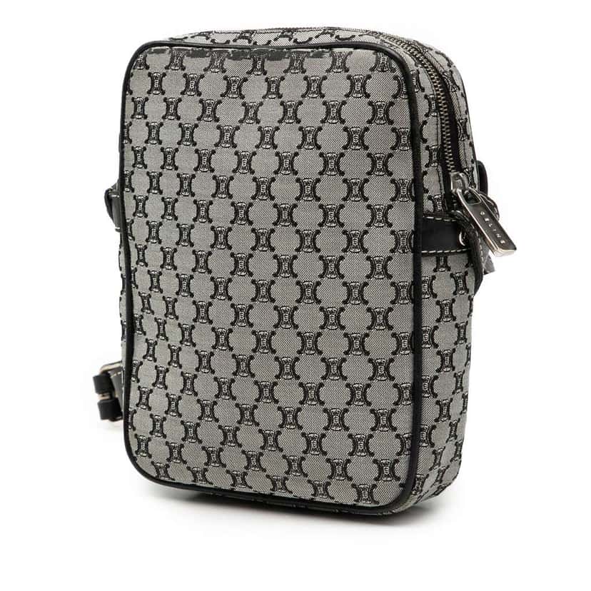 Celine Macadam Canvas Crossbody Grey Canvas Very good condition - Back View