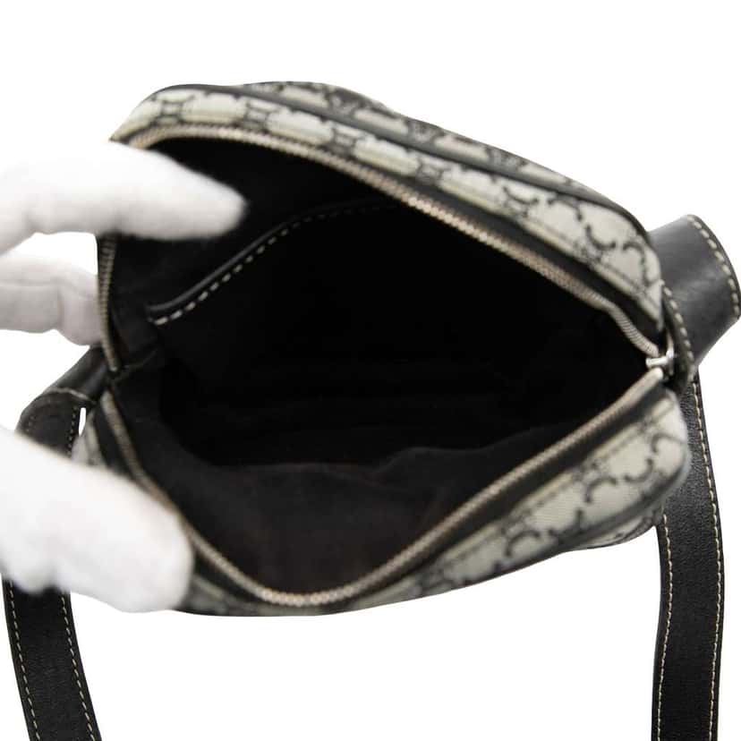 Celine Macadam Canvas Crossbody Grey Canvas Very good condition - Model View