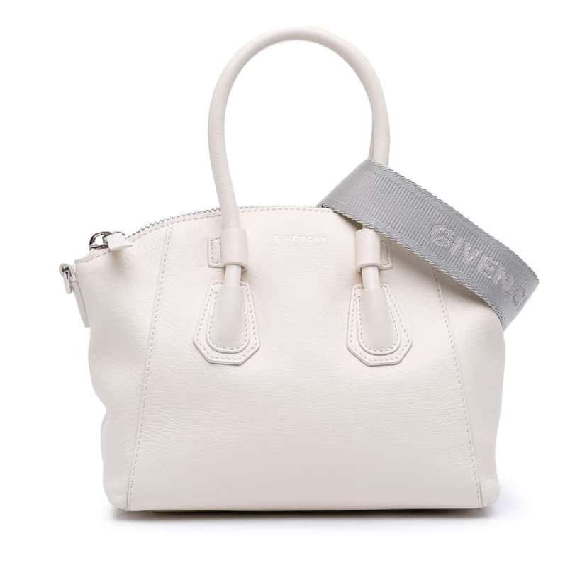 Givenchy Mini Calfskin Antigona Sport Satchel White Leather Good condition - Front View
