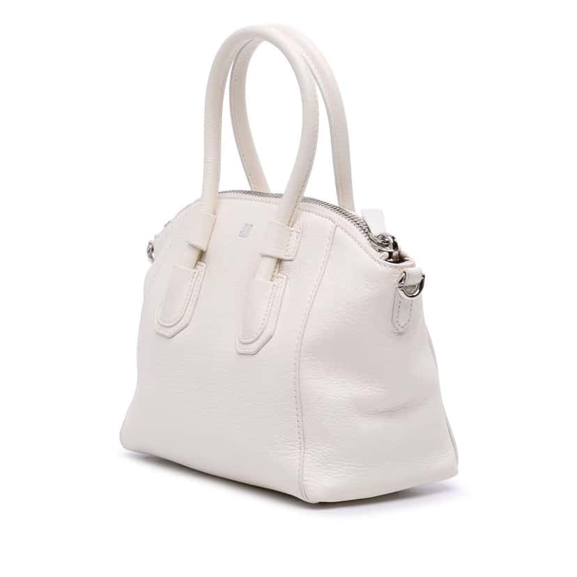 Givenchy Mini Calfskin Antigona Sport Satchel White Leather Good condition - Back View
