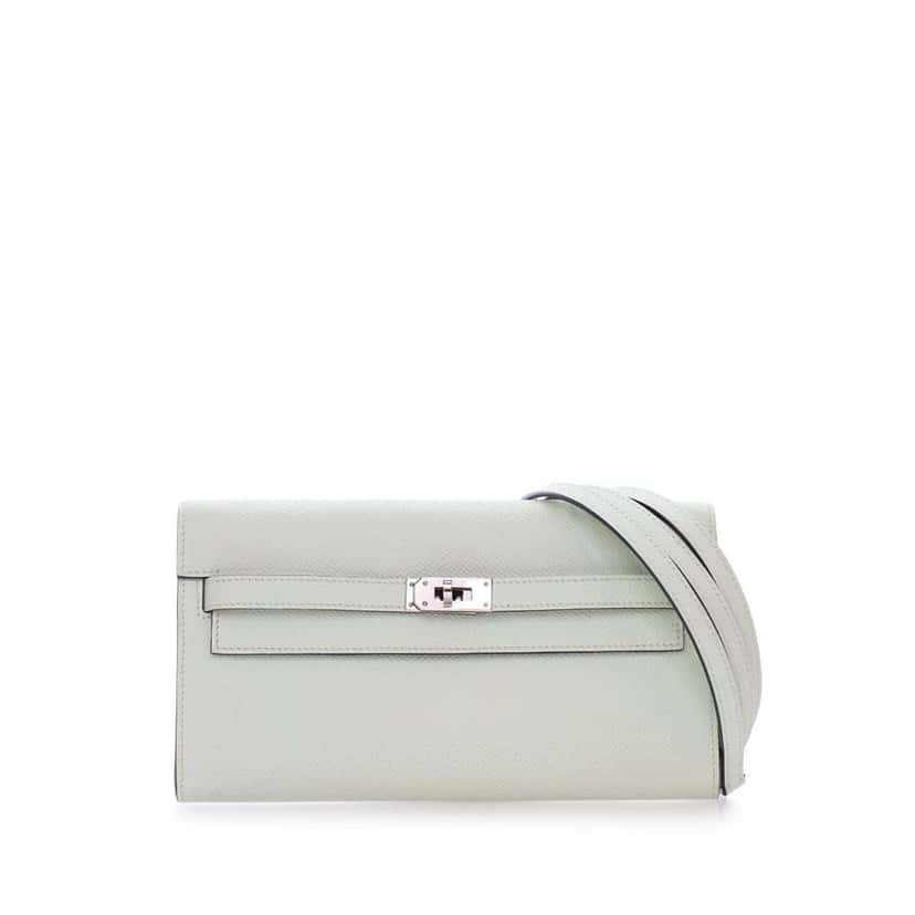 Hermès Epsom Kelly To Go Wallet Green Leather Good condition - Front View