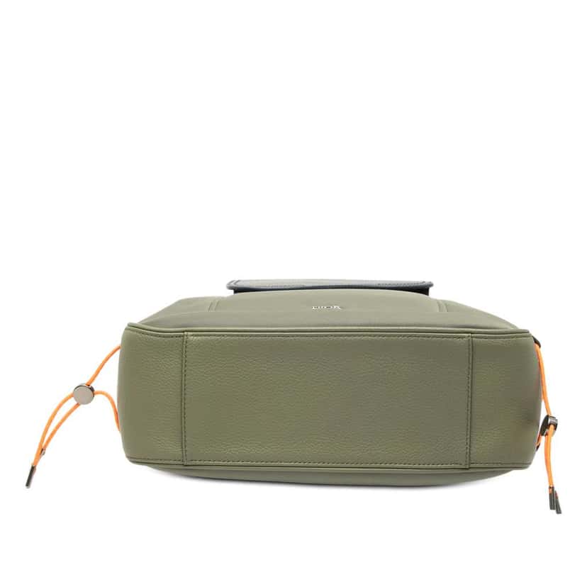 Dior Sacai Nylon and Leather Saddle Tote Green Good condition - Inside View