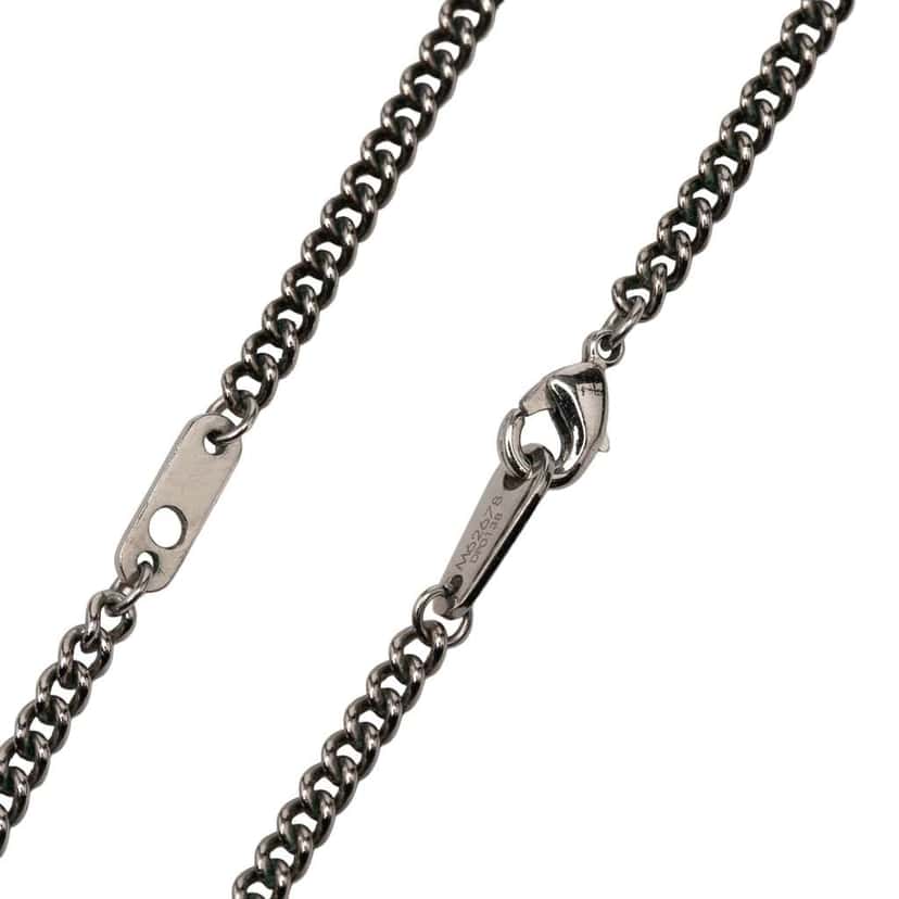 Louis Vuitton Silver Plated Gambling Plate Necklace Silver Silver Good condition - Inside View