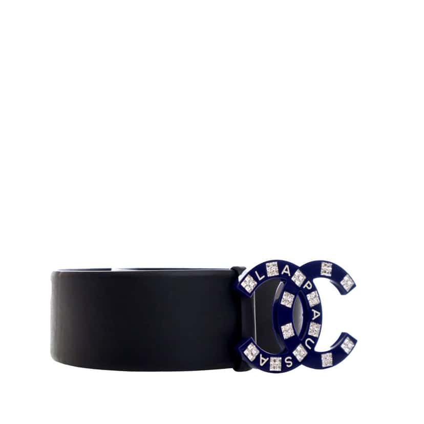 Chanel Leather La Pausa CC Belt Black Leather Good condition - Inside View