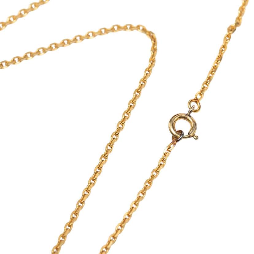 Chanel Gold Plated Enamel CC Pendant Necklace Gold Metal Good condition - Model View