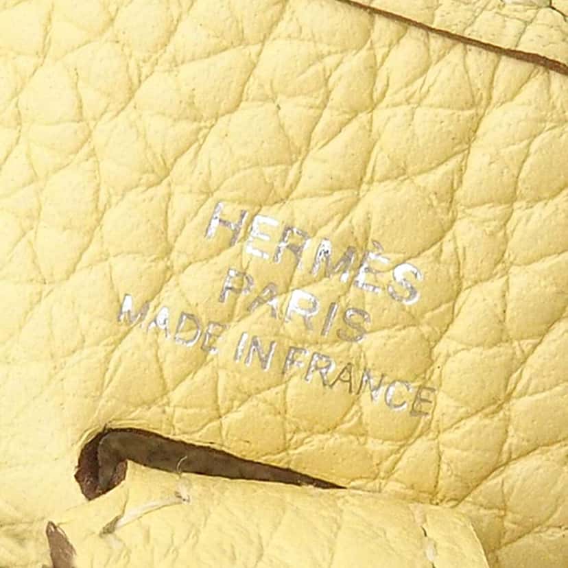 Hermès Clemence Evelyne TPM Yellow Leather Good condition - Box View