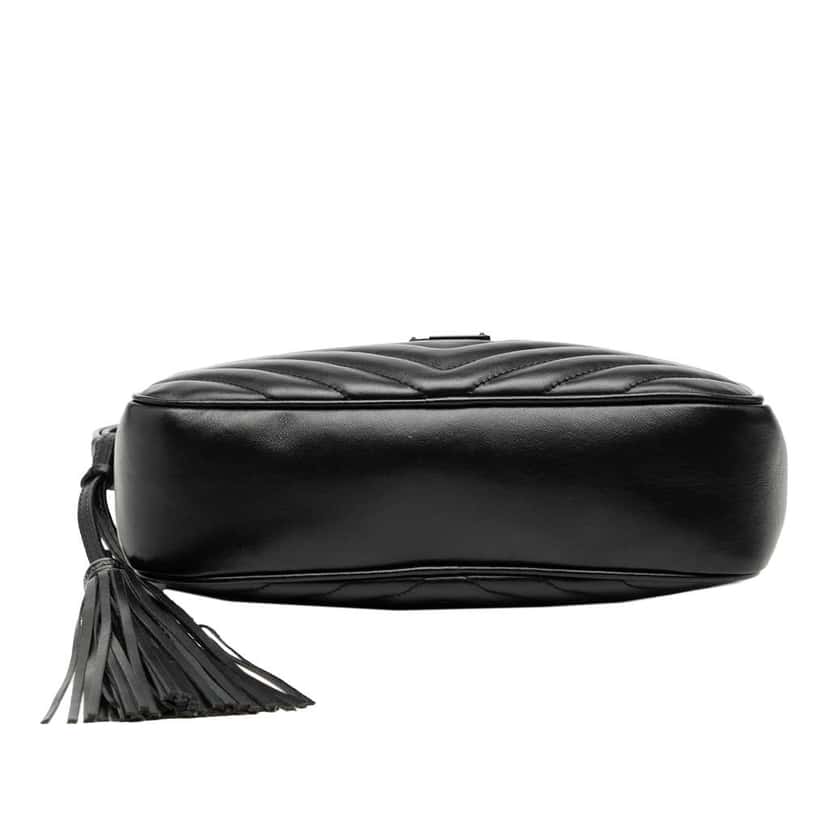 Saint Laurent Chevron Calfskin Monogram Monochrome Lou Camera Bag Black Leather Good condition - Inside View