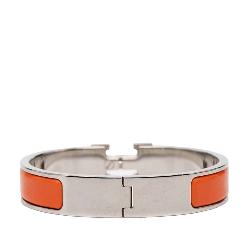Hermès Narrow Enamel Clic H Bracelet PM Orange Good condition - Inside View