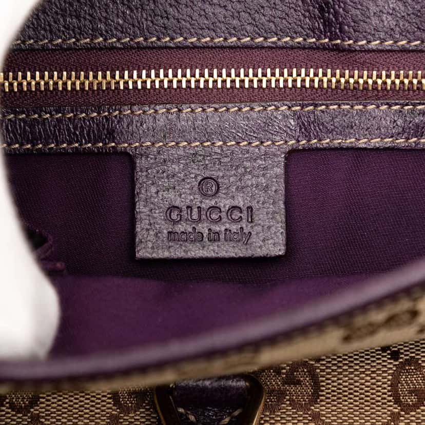 Gucci GG Canvas Jackie Tote Brown Canvas Good condition - Box View