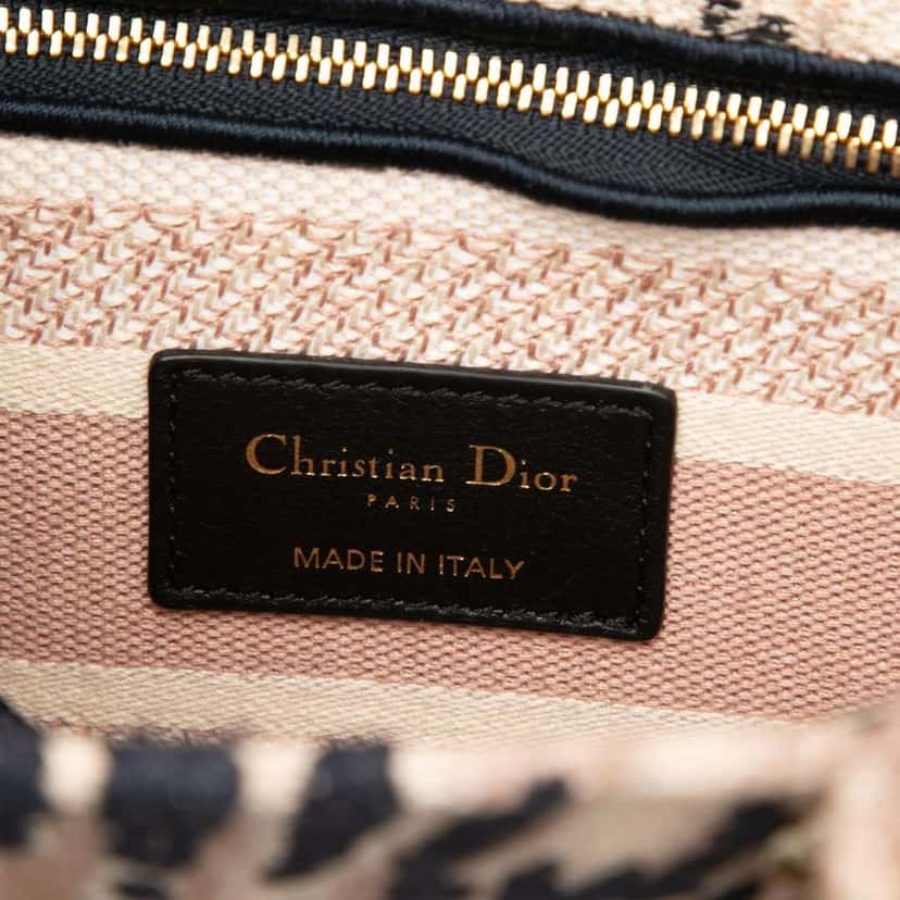 Dior Medium Embroidered Canvas Tie Dye Lady D Lite Pink Canvas Very good condition - Box View