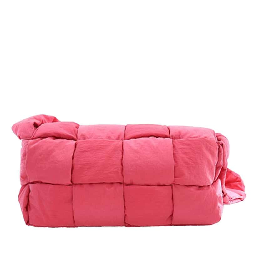 Bottega Veneta Nylon Intrecciato Padded Tech Cassette Crossbody Pink Very good condition - Inside View