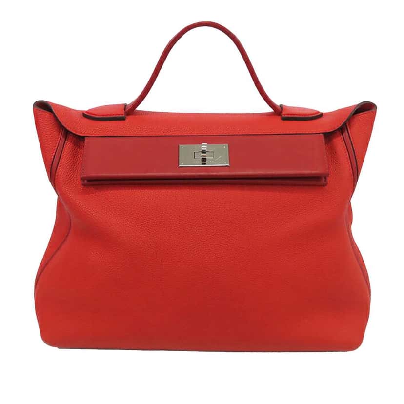Hermès Maurice and Swift 24/24 35 Red Leather Good condition - Front View