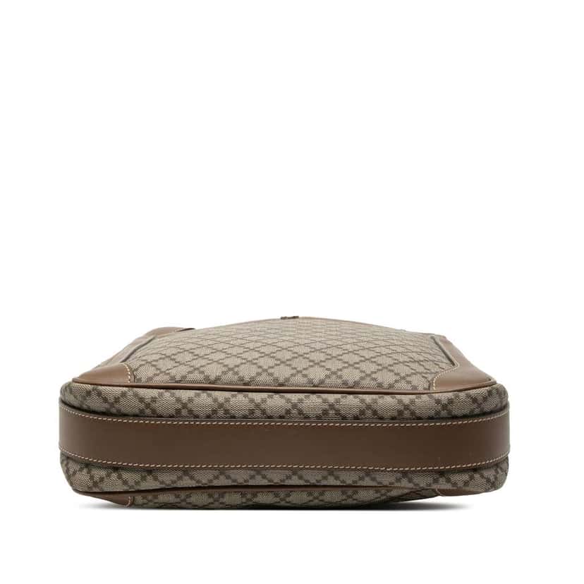 Gucci Diamante Coated Canvas Zip Crossbody Brown Canvas Very good condition - Inside View