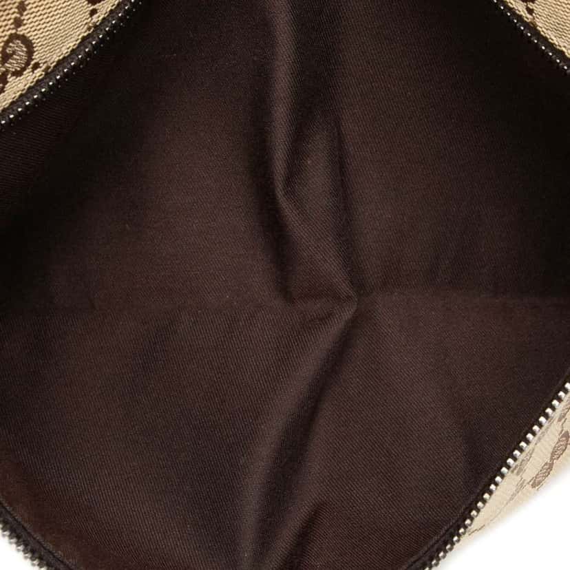Gucci GG Canvas Double Pocket Belt Bag Brown Canvas Very good condition - Model View