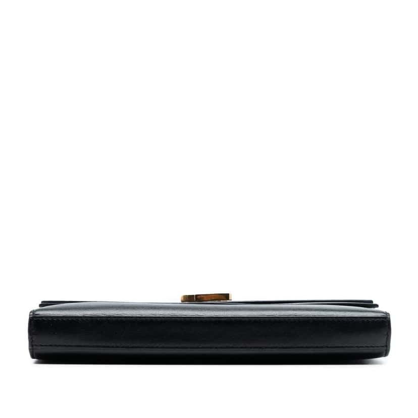 Saint Laurent Leather Monogram Sulpice Wallet on Chain Black Leather Very good condition - Inside View