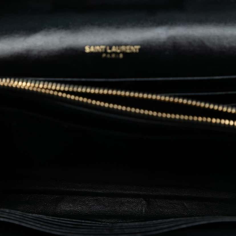 Saint Laurent Leather Monogram Sulpice Wallet on Chain Black Leather Very good condition - Model View