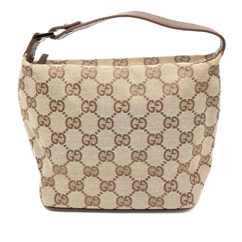 Gucci GG Canvas Handbag Brown Canvas Good condition - Front View