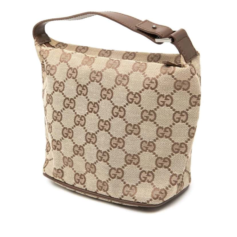 Gucci GG Canvas Handbag Brown Canvas Good condition - Back View