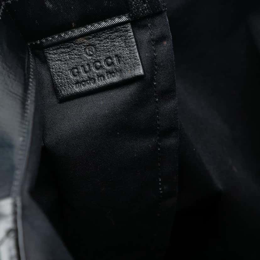 Gucci PVC Coated Canvas Logo Montecarlo Tote Black Very good condition - Box View