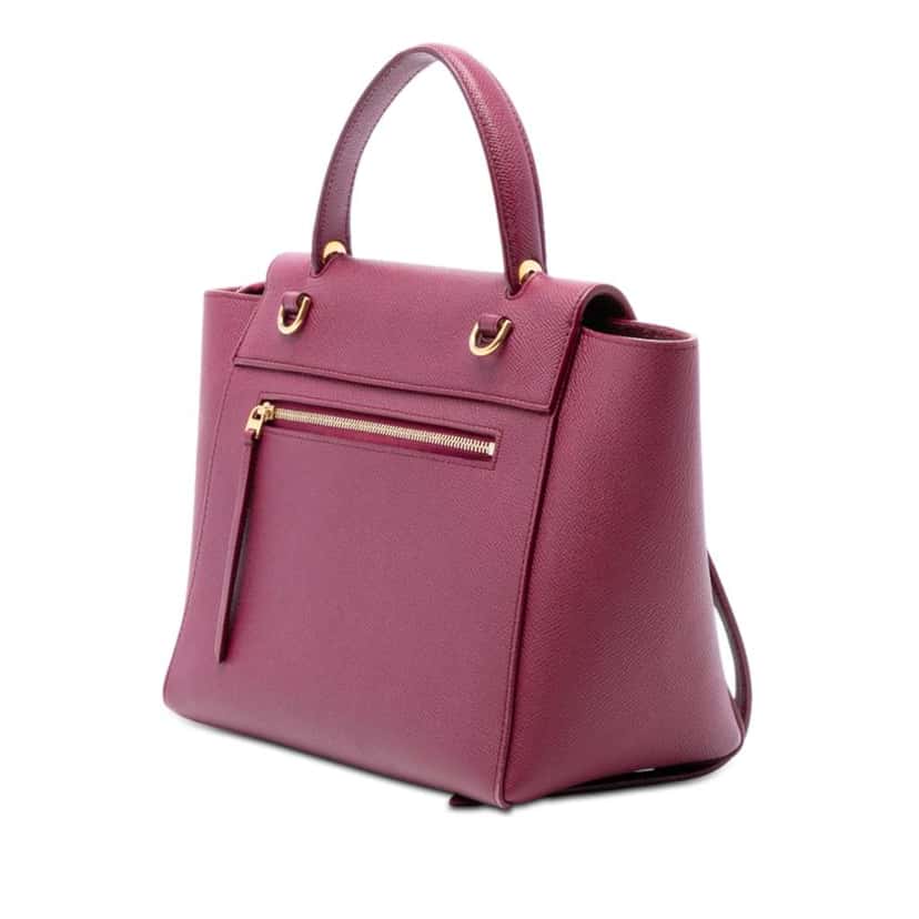 Celine Micro Grained Calfskin Belt Bag Red Leather Very good condition - Back View