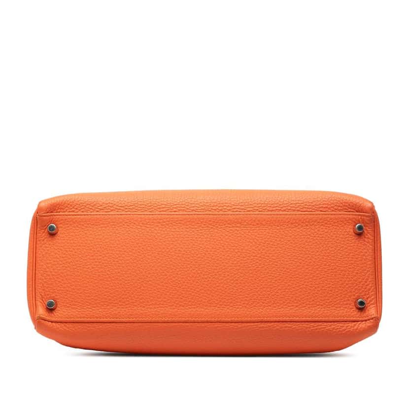 Hermès Togo Kelly II Retourne 35 Orange Leather Good condition - Inside View